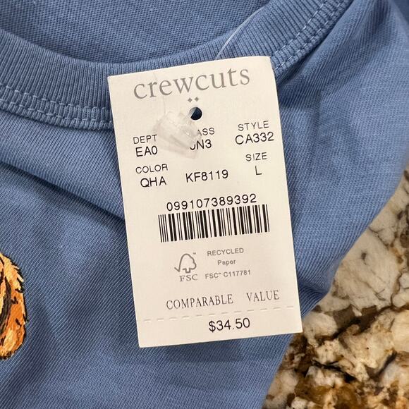 NWT J. Crew Boys' Blue Dog W/Patriotic Bandana Graphic Tee - SIZE L - Picture 3 of 5